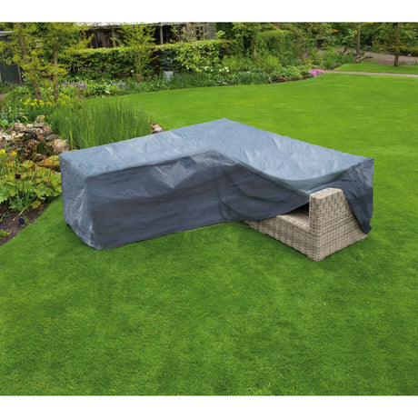 Nature Gartenmöbel-Abdeckung für Lounge-Set L-Form-Abdeckung (grau, 6031612)
