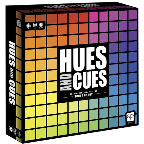 Europäisches Spielernetzwerk „Hues and Cues“-Brettspiel (Englisch, Französisch, 3 – 6 Spieler, 30 Minuten, ab 8 Jahren)