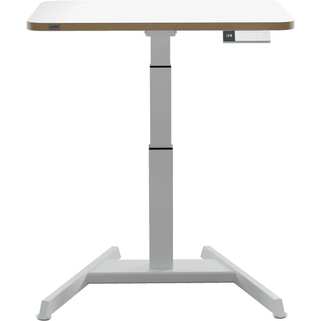Leitz Ergo Sitz-Steh-Schreibtisch elektrisch – höhenverstellbar – kleiner Schreibtisch – mit Memory-Funktion – 80 x 60 cm – weiß