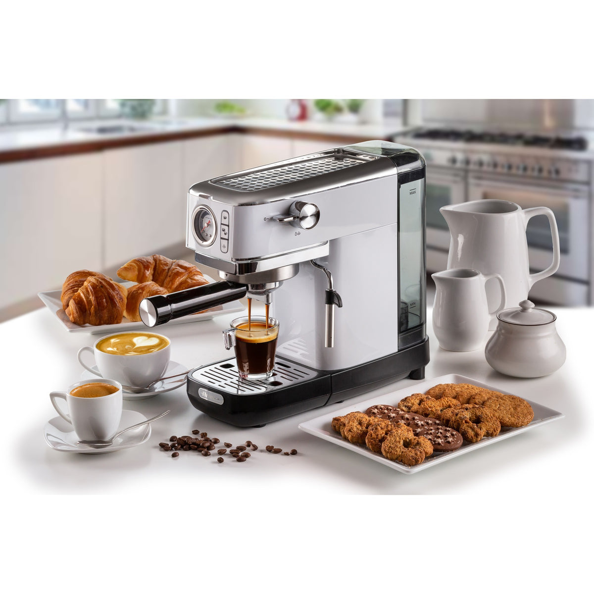 Ariete Moderna Espresso Slim 1381 14 Espressomaschine (weiß)