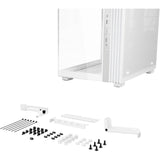 Ruhig sein! Lichtsockel 600 lx Midi-Tower-Gehäuse (weiß | 2x USB-A | 1x USB-C | RGB | gehärtetes Glas)