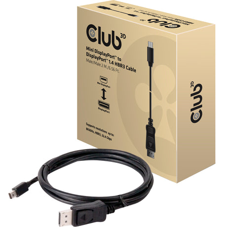 Club 3D Mini DisplayPort > DisplayPort 1.4 HBR3 Kabel (schwarz, 2 Meter)