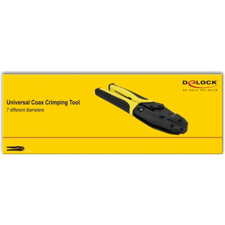 Delock Universal-Koax-Crimpzange (schwarz gelb, 7 Durchmesser)