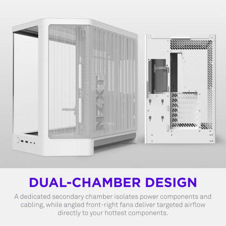Nzxt h6 midi tower behuizing (wit | 2x usb-a | 1x usb-c | tempered glass)