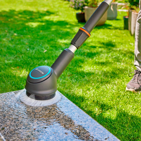 Gardena Aquabrush-Aufsatz mit Scheibenbürste, für die Aquabrush Cordless Multi-Cleaner Waschbürste (Grau-Türkis, 14846-20)