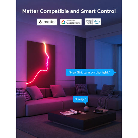 Govee intelligenter weißer Neon-LED-Streifen, 4 m, matt, RGB – besonders flexibel