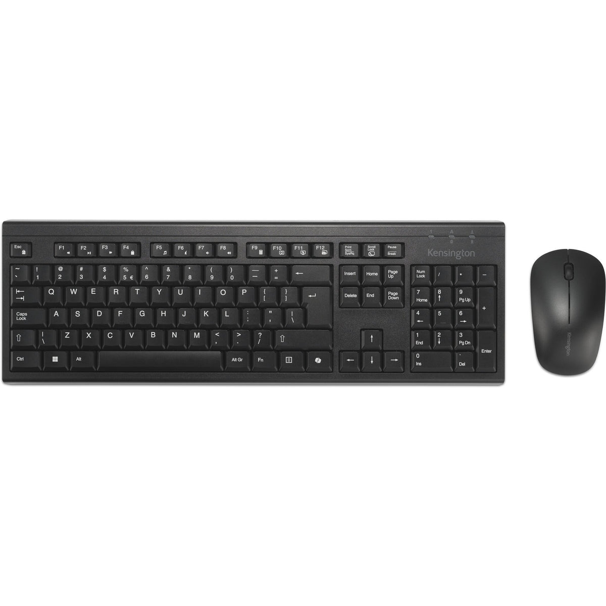 Kensington km270 eq wiederaufladbares Desktop-Set – kabelloses Desktop-Set (schwarz, US-Layout (QWERTY), Membran, 100 %, Bluetooth, 2,4 GHz)