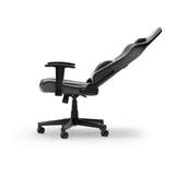 Dxracer prince l black white pvc leather gamestoel (zwart wit)