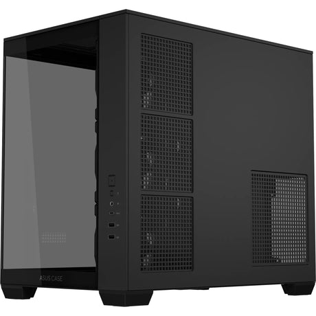 Asus a32 plus Midi-Tower-Gehäuse (schwarz | 2x USB-A | 1x USB-C | RGB | gehärtetes Glas)
