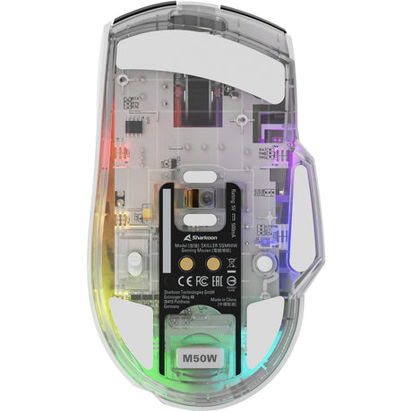 Sharkoon Skiller SGM50W Gaming-Maus (weiß, 400–6400 dpi, RGB-LEDs)