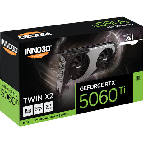 Inno3d n506t2-16d7-191073n geforce rtx 5060 ti twin x2 16 GB, 16 GB, GDDR7, 128-bit, 448 GB s, PCIe5