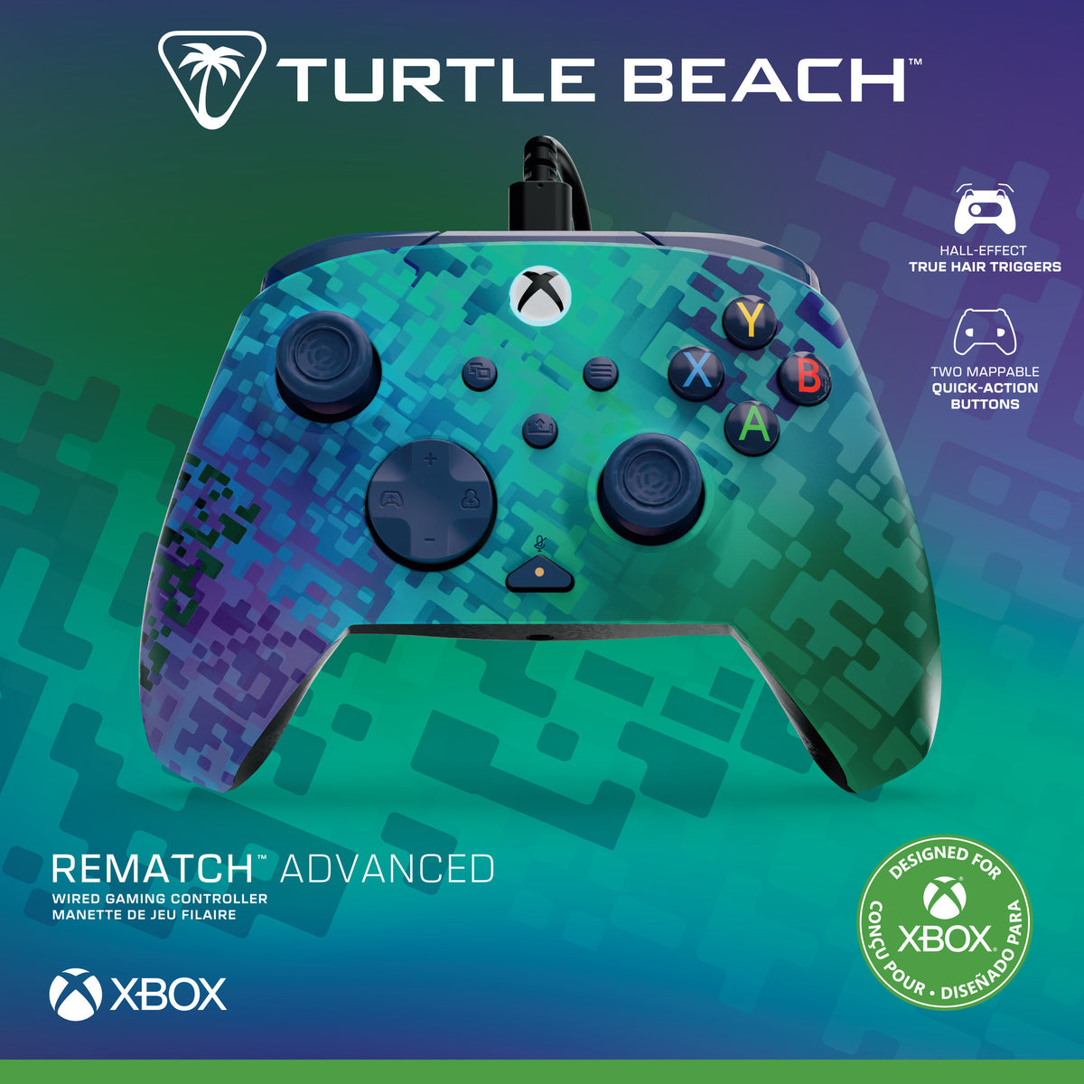 Turtle beach rematch advanced bedrade controller - glitch green (groen, xbox series x|s, xbox one, pc)