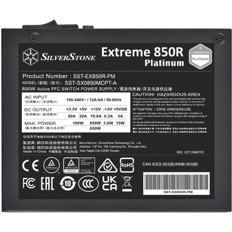 Silverstone sst-ex850r-pm modulares 850-Watt-Netzteil (schwarz, 2x PCIe)