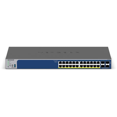 Netgear 24-Port-Gigabit-PoE+-Smart-Switch mit 4 SFP+-Ports (grau, 10 g, intelligent verwaltet)