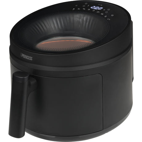 Princess Cyclone Vision Airfryer Heißluftfritteuse (schwarz, 5 Liter)