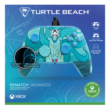 Erweiterter kabelgebundener Turtle Beach Rematch-Controller (Blue Kitsune, Xbox Series X|S, Xbox One, PC)