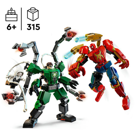 Lego Marvel Mecha Duel: Spider-Man vs. Doc Ock Superhelden – Bausatz für Kinder – 76338