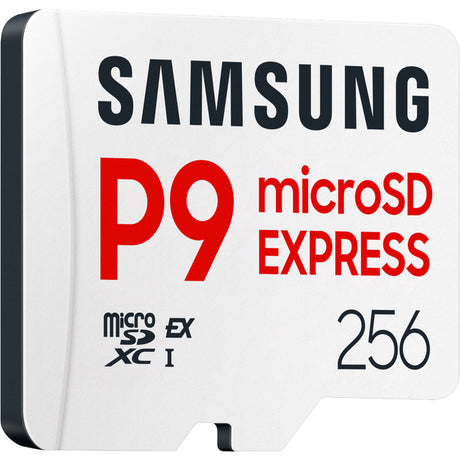 Samsung p9 express 256gb microsdxc™ express geheugenkaart (wit, uhs-i u3, v30)