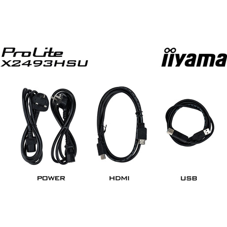 Iiyama prolite x2493hsu-b1 23.8 monitor (zwart (mat), 120 hz, hdmi, displayport, usb, audio)