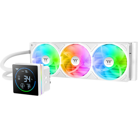 Thermaltake TH360-S V3 ARGB Sync AIO Flüssigkeitskühler – Snow Edition Wasserkühlung (weiß)
