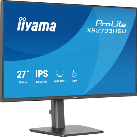 Iiyama Prolite XB2793HSU-B1 27 Monitor (Schwarz (matt), HDMI, Display Port, 2x USB-A, USB-B)