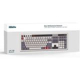 8bitdo Retro mechanische Tastatur N Edition (grau, US-Layout (QWERTY), Kailh Box weiß, 100 %, Bluetooth Low Energy, Wireless 2,4 g, USB)