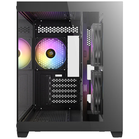 Antec cx600m argb Mini-Tower-Gehäuse (schwarz | 3x USB-A | gehärtetes Glas)