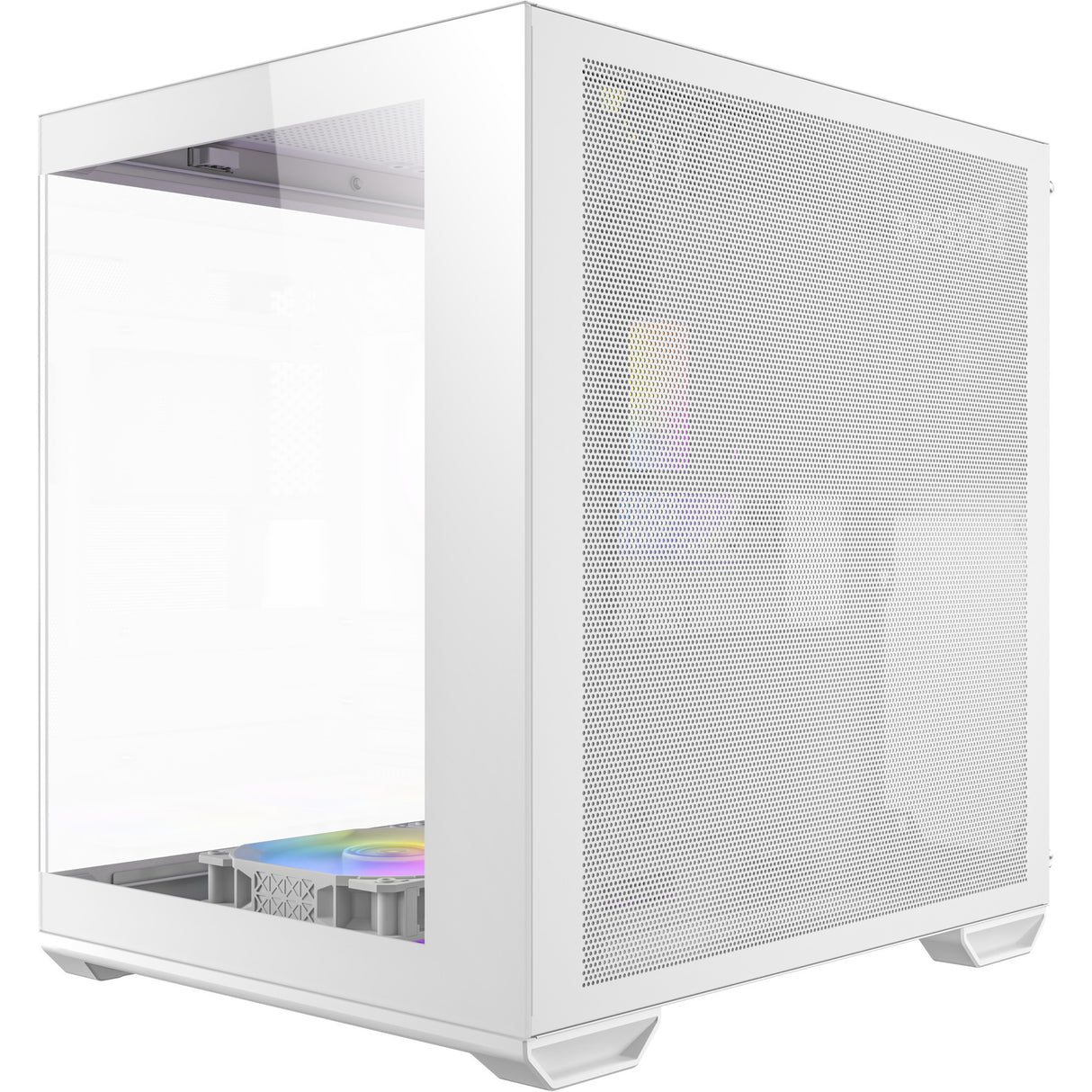 Antec cx60m argb Mini-Tower-Gehäuse (weiß | 3x USB-A | RGB | gehärtetes Glas)