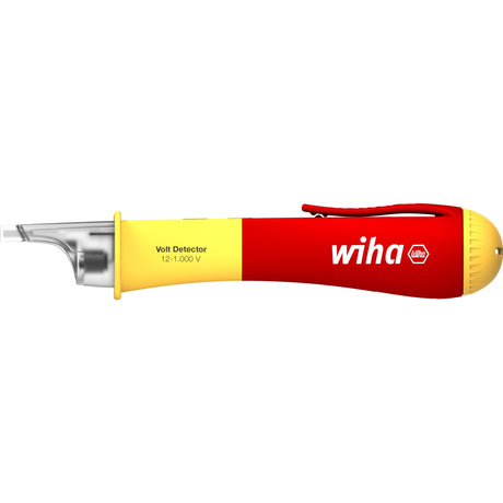 Wiha Spannungsprüfer Spannungsdetektor, einpolige 12 – 1.000 V AC Erkennungsgeräte (rot gelb, inkl. 2x AAA-Batterien)