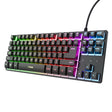 Trust GXT 833 Thado-Tastatur mit TKL-Beleuchtung (schwarz, US-Layout (QWERTY), 80 % (TKL), RGB)
