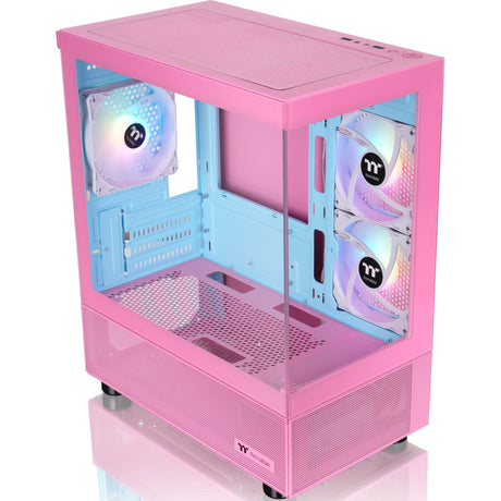 Thermaltake View 170 TG ArGB Mini-Tower-Gehäuse (Rosa | 2x USB-A | RGB | gehärtetes Glas)
