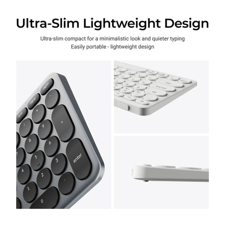Keychron b4 pro-k1 toetsenbord (grijs, us lay-out (qwerty), scissor switches, 96%, abs keycaps, 2.4 ghz | bluetooth | usb)