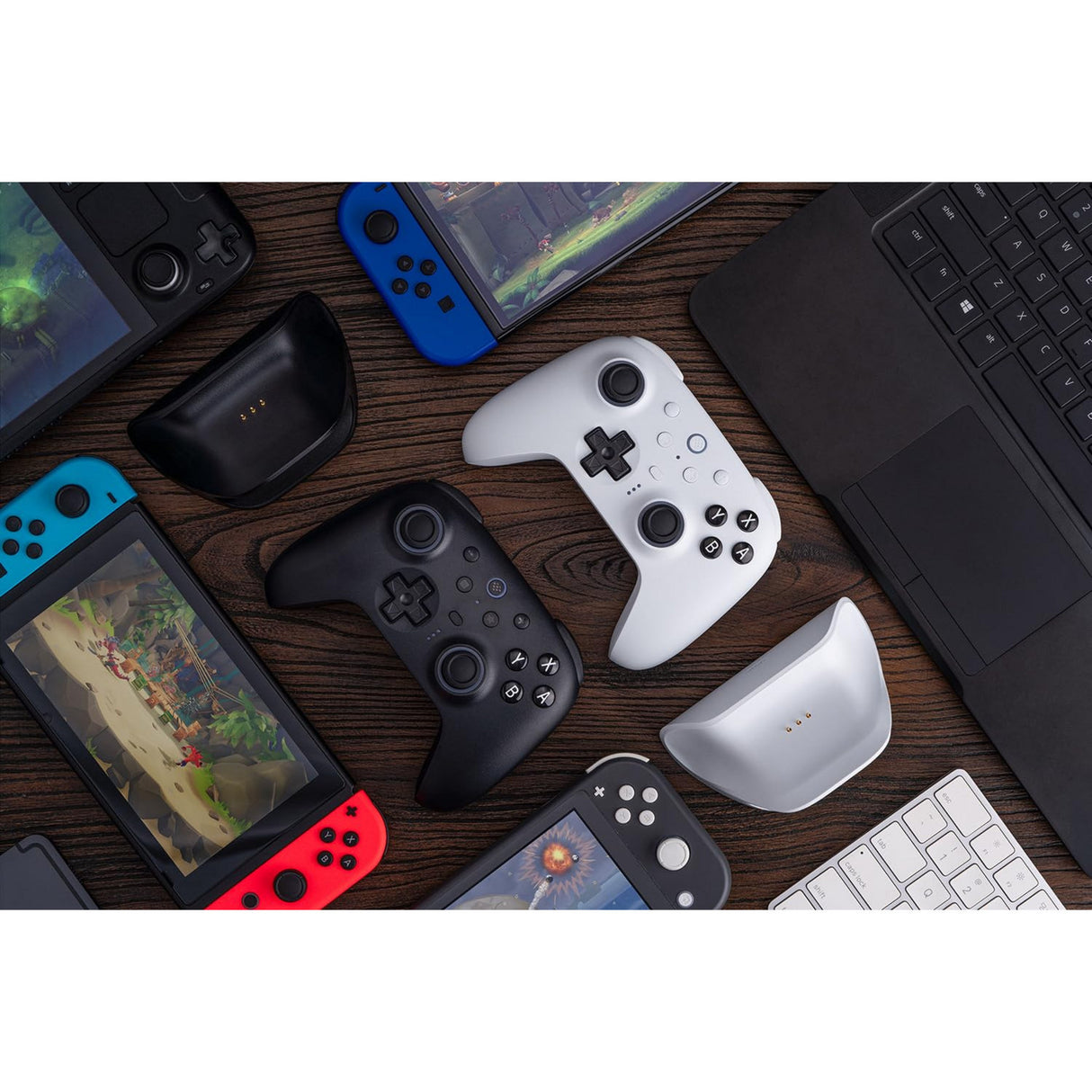 8bitdo Ultimate 2 Bluetooth-Controller (weiß, PC, Switch 2, Bluetooth USB-C 2,4 GHz)