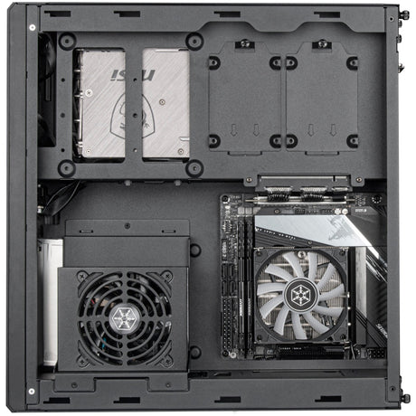 Silverstone Milo 12 Mini-Tower-Gehäuse (schwarz | 2x USB-A | 1x USB-C)