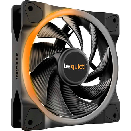Ruhig sein! Light Wings PWM-Hochgeschwindigkeits-RGB-Gehäuselüfter (schwarz, 120 x 120 x 25 mm)