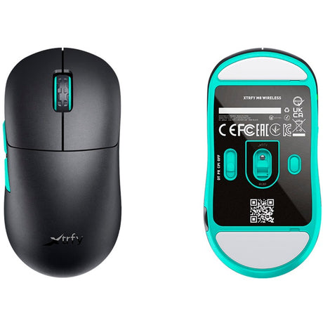 Cherry xtrfy m8 kabellose Gaming-Maus (Schwarz Mint, 400 - 26.000 dpi, USB 2,4 GHz)