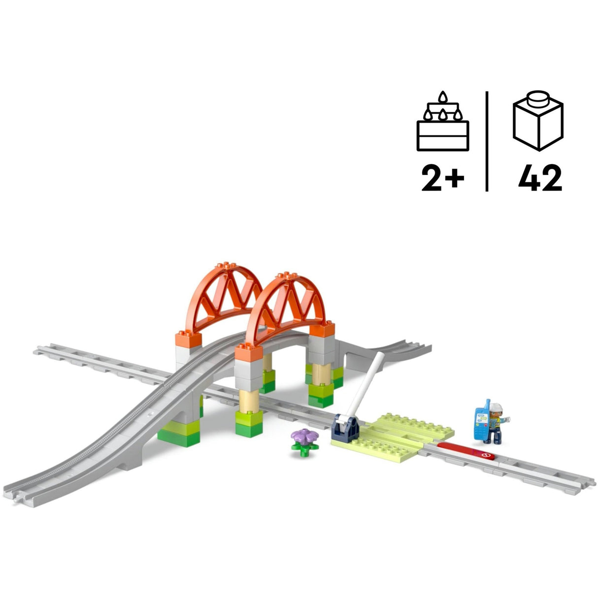 Lego Duplo Town 10426 Eisenbahnbrücke und Gleise, Erweiterungsset