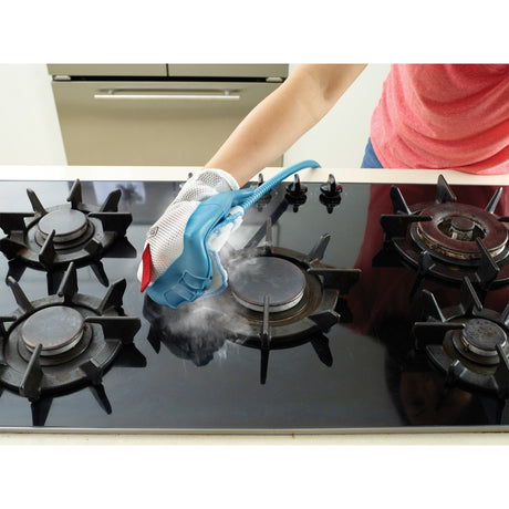Black+Decker 1600 W Steam-Mop BHSM1615DAM-QS Dampfreiniger (weiß blau, inkl. Steamitt, Delta-Fuß und 17 Zubehörteile)