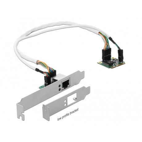 Delock Mini Pcle i O Pcle Half Size 1x Gigabit LAN Netzwerkadapter (Low Profile)