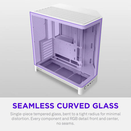 Nzxt h6 midi tower behuizing (wit | 2x usb-a | 1x usb-c | tempered glass)