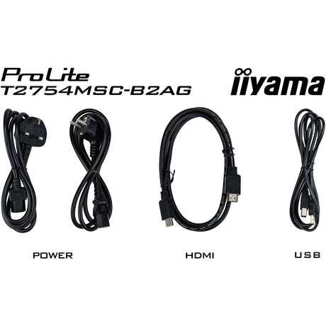 Iiyama prolite t2754msc-b2ag 27 Touchscreen-Monitor (schwarz (matt), Touch, VGA, HDMI, Audio, USB)