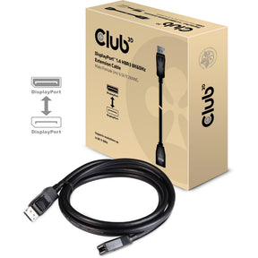 Club 3D DisplayPort 1.4 HBR3 Verlängerungskabel 8K60Hz M F Verlängerungskabel (schwarz, 2 Meter, CAC-1022)
