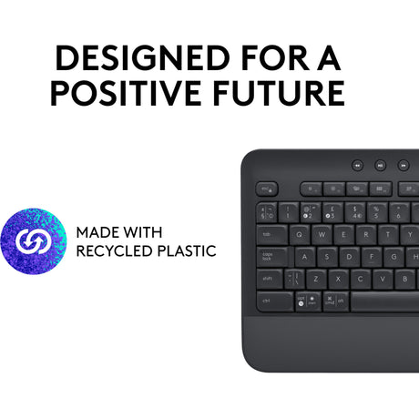 Logitech Signature K650 kabellose Komforttastatur (Graphit, US-internationales Layout (QWERTY), 100 %)