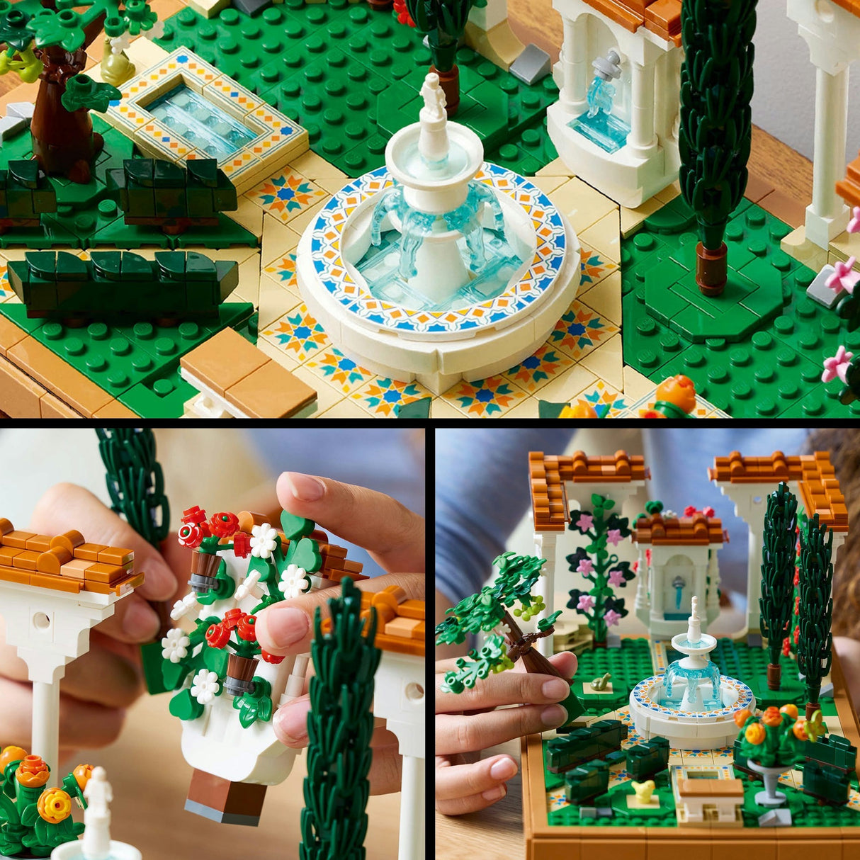 Lego Icons 10359 Garten mit Springbrunnen