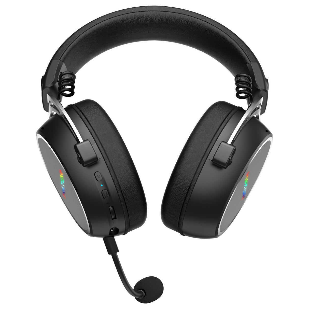 Hator hypergang 3 wireless over-ear gaming headset (zwart, rgb, 2.4ghz bluetooth usb)