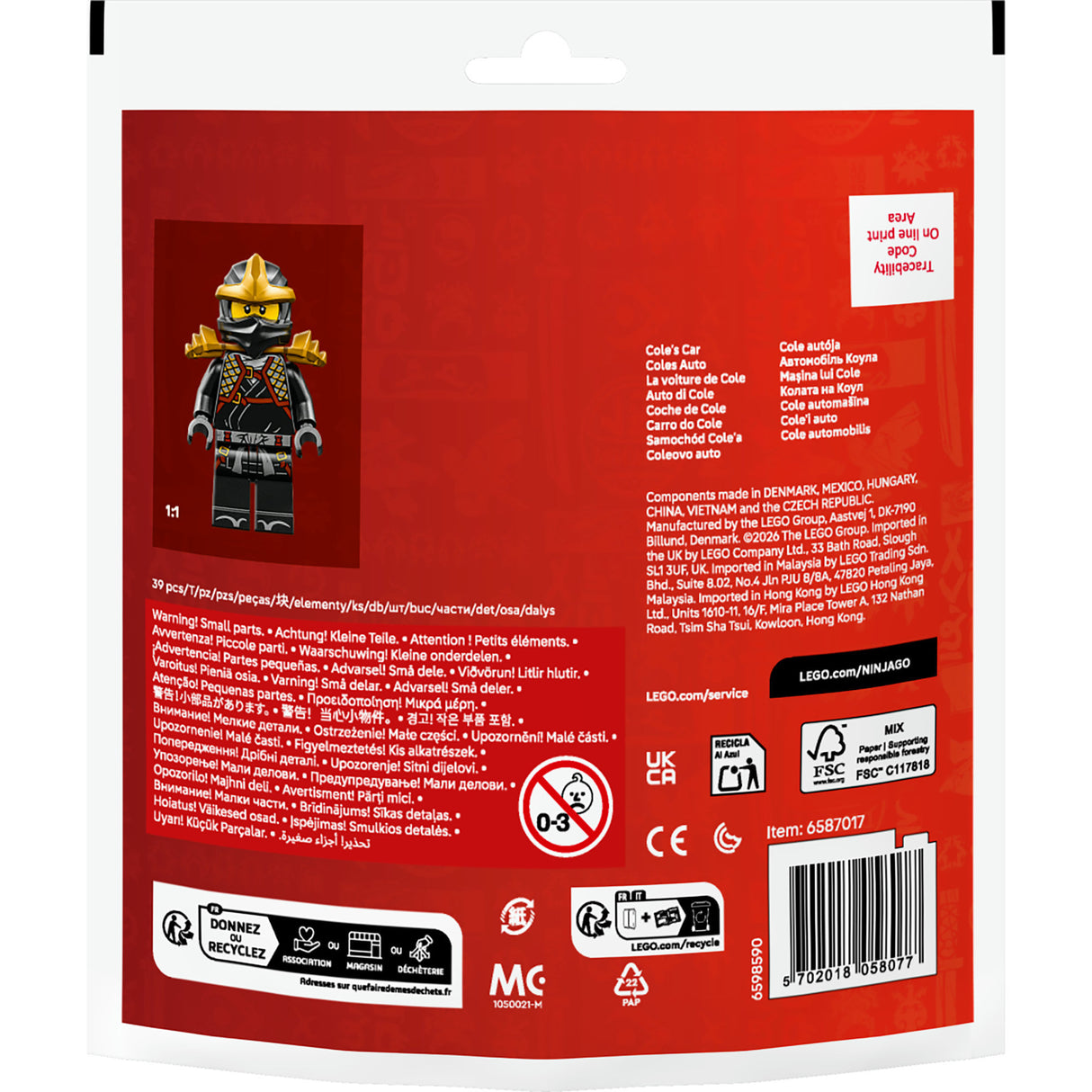 Lego 30723 Tasche Ninja Coles Auto | 10 Stück