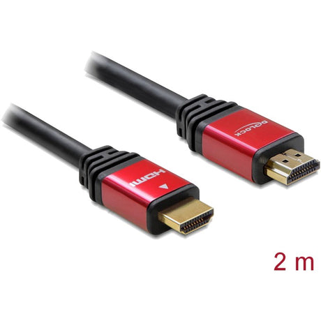 Delock High Speed HDMI – HDMI a Stecker > HDMI a Stecker Kabel (schwarz, 2 Meter)