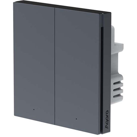 Aqara Smart Wall Switch H1 Doppelschalter (Anthrazit, Zigbee 3.0)