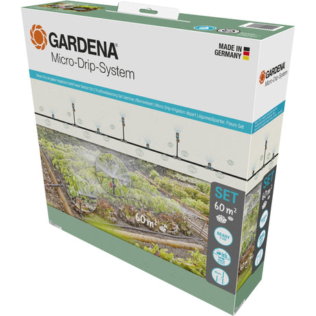 Gardena Micro-Tropfbewässerung Gemüsegarten-Blumenbeet-Set (60 m²) Tropfer (schwarzgrau)