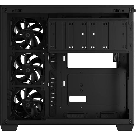 Asus a32 plus Midi-Tower-Gehäuse (schwarz | 2x USB-A | 1x USB-C | RGB | gehärtetes Glas)